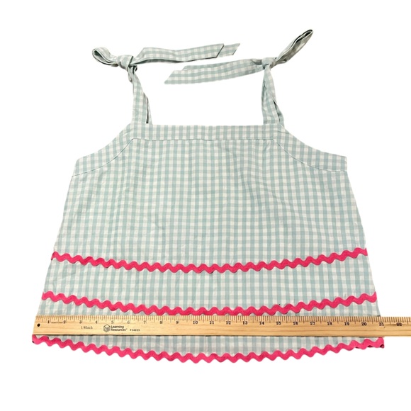 TCEC Blue Gingham & Pink Ric Rac Short Set - Size Large - Picture 7 of 14